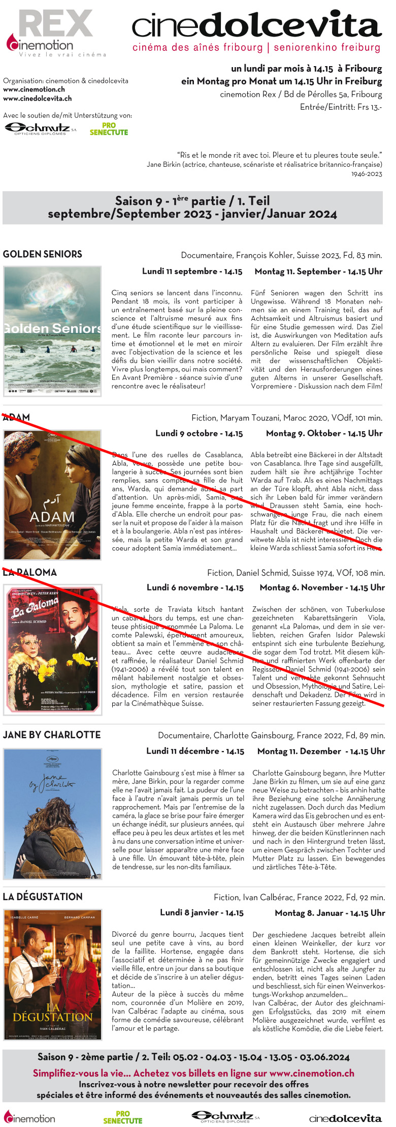 Programme Cinedolcevota Saison_9
